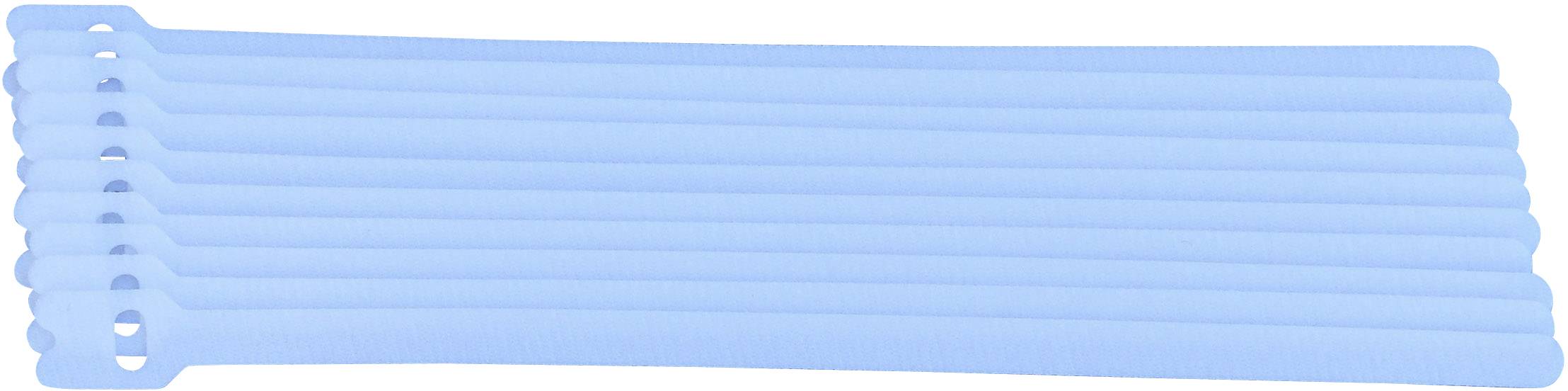 TRU COMPONENTS 801-010-Bag Hook-and-loop cable tie for bundling Hook and loop pad White 10 pc(s)