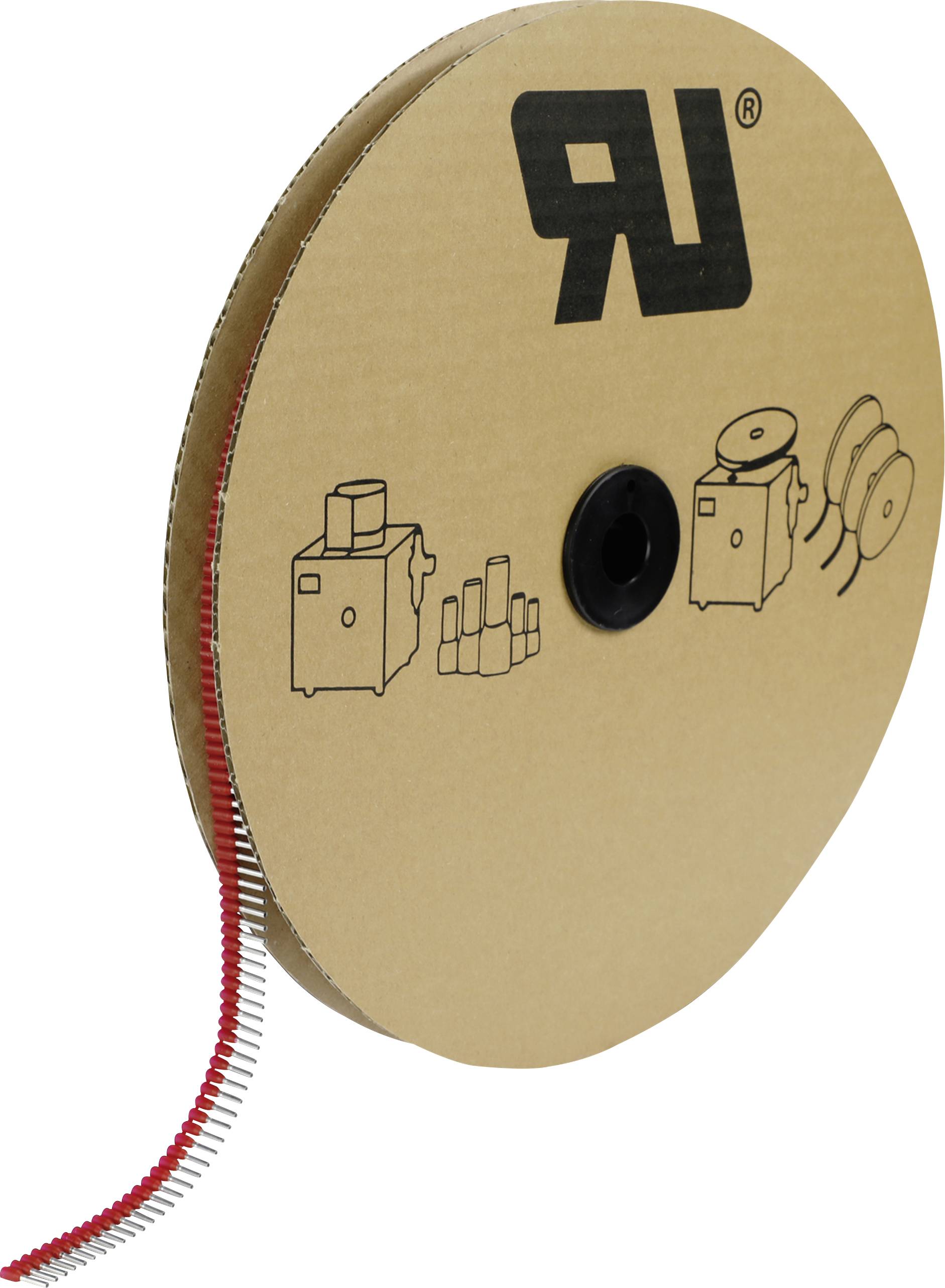 Large cardboard reel with red, metallic wires. Machine illustrations and the 'RU' logo are visible on the reel.