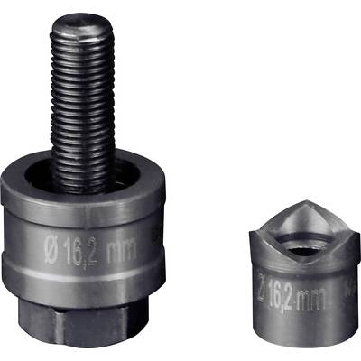 Two metal stamps engraved with 'Ø 16.2 mm', one with threading, the other with a chamfered edge, on a neutral background.