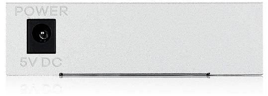 'POWER 5V DC' on silver surface next to power socket.