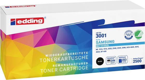 Edding Toner replaced Muratec, Samsung MLT-D1052L Compatible  Black 2500 Sides EDD-3001 EDD-3001