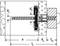 'Diagram of a screw and wall anchor assembly: labeled parts include screw diameter, anchor diameter, wall thickness, and embedment depth.'