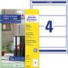 Avery-Zweckform Lever arch file labels L6061-10 59 x 192 mm Paper White Permanent adhesive 40 pc(s)