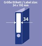 Avery Zweckform L6060-10 folder labels, Home Office, small pack, A4 with ultragrip, 34 x 192 mm, 10 sheets/80 labels, white