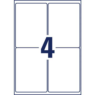 A card with the number 4 in the centre, surrounded by four empty, white fields, separated by thin blue lines.