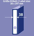 Avery Zweckform L4758-10 folder labels, A4 with ultragrip, 38 x 297 mm, 10 sheets/50 labels, white