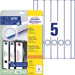 Avery Zweckform L4758-10 folder labels, A4 with ultragrip, 38 x 297 mm, 10 sheets/50 labels, white
