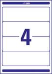 Avery Zweckform L4761REV-10 Folder-labels, removable, Home Office, small packing, A4 with ultragrip, 61 x 192 mm, 10 sheets/40 labels, white
