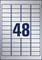 A number grid with the number '48' in the centre, surrounded by rectangular fields with no additional markings.