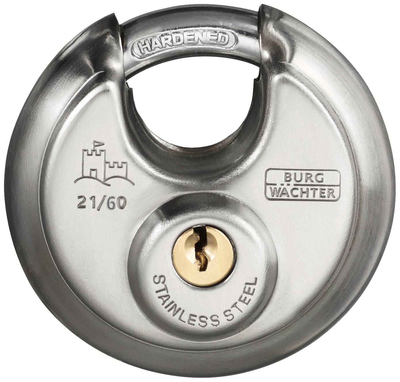 Burg Waechter Circle 21 60 SB Padlock 60.7 mm keyed-different Stainless steel EU cylinder padlock