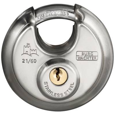 Burg Wächter Circle 21 60 SB Padlock  keyed-different   Stainless steel EU cylinder padlock