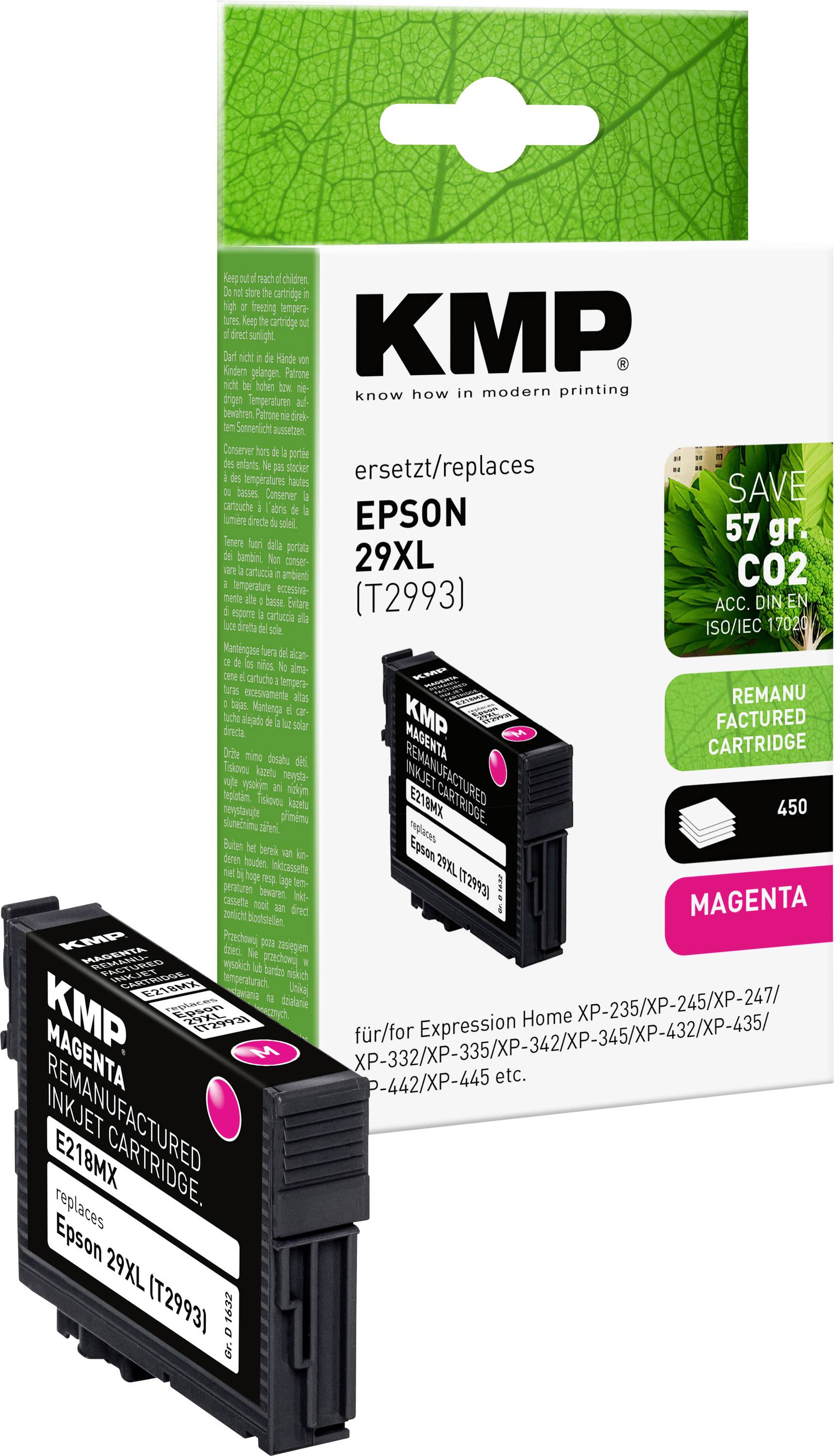 KMP Ink cartridge replaced Epson 29XL, T2993 Compatible Magenta E218MX 1632,4006