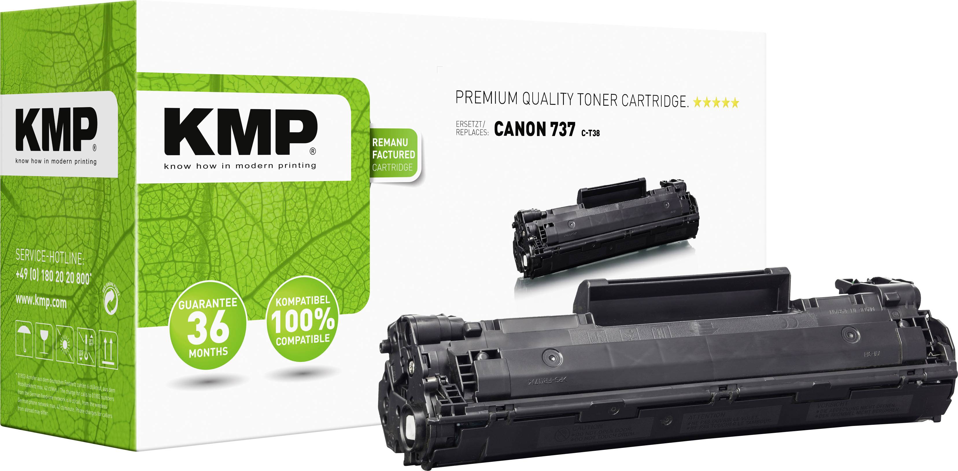 KMP Toner cartridge replaced Canon 737 Black 3000 Sides C-T38