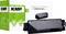Toner cartridge by KMP for Kyocera printer, Model TK-5140K, compatible and with 36 months' warranty. Packaging in green and white.