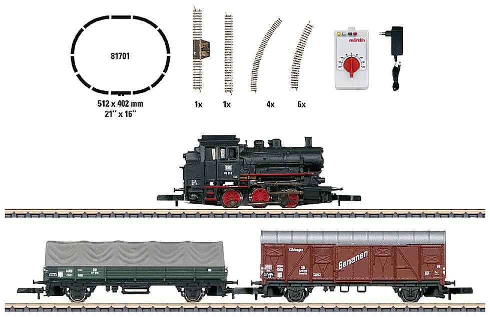 Maerklin 81701 Z goods train start set from DB