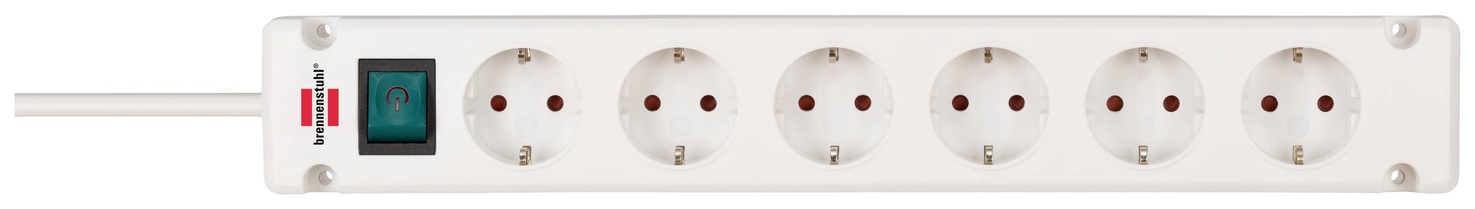Brennenstuhl 1150650326 Power strip (+ switch) White PG connector 1 pc(s)