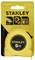 Stanley yellow measuring tape, 5 metres long, packaged in a blister pack.