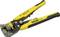 Wire strippers with a yellow and black handle, suitable for stripping cables of various sizes.