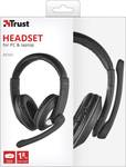 Trust Reno PC Over-ear headset Corded (1075100) Stereo Black Volume control, Microphone mute