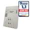 Carbon monoxide detector with housing and 'VERY GOOD' rating from WARENTEST. Test verdict: 1.1, Elektrotechnik Schabas, tested in Germany.