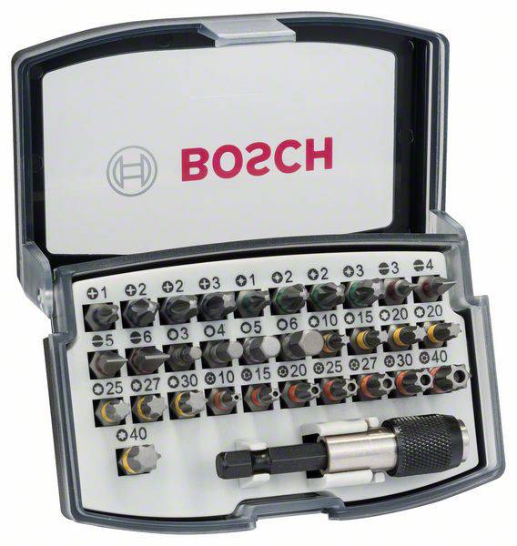 bijvoeglijk naamwoord Bonus moeilijk Bosch Accessories 2607017319 Bit set 32-piece | Conrad.com