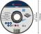 Bosch grinding disc with 'PRO Metal' label, diameter: 125mm, for metalworking, including usage instructions and safety symbols.