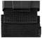 A black stable fabric strap, primarily structured, fastened with a black plastic buckle.