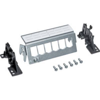 Metal frame with mounting brackets and screws, for installing electronic components within an enclosure.
