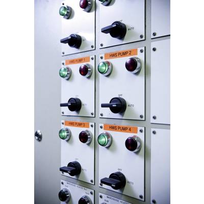 Control panel with multiple switches and lights, marking pump control. Labels show 'HWS PUMP 1-4'. Switches set to 'Auto' or 'Off'.