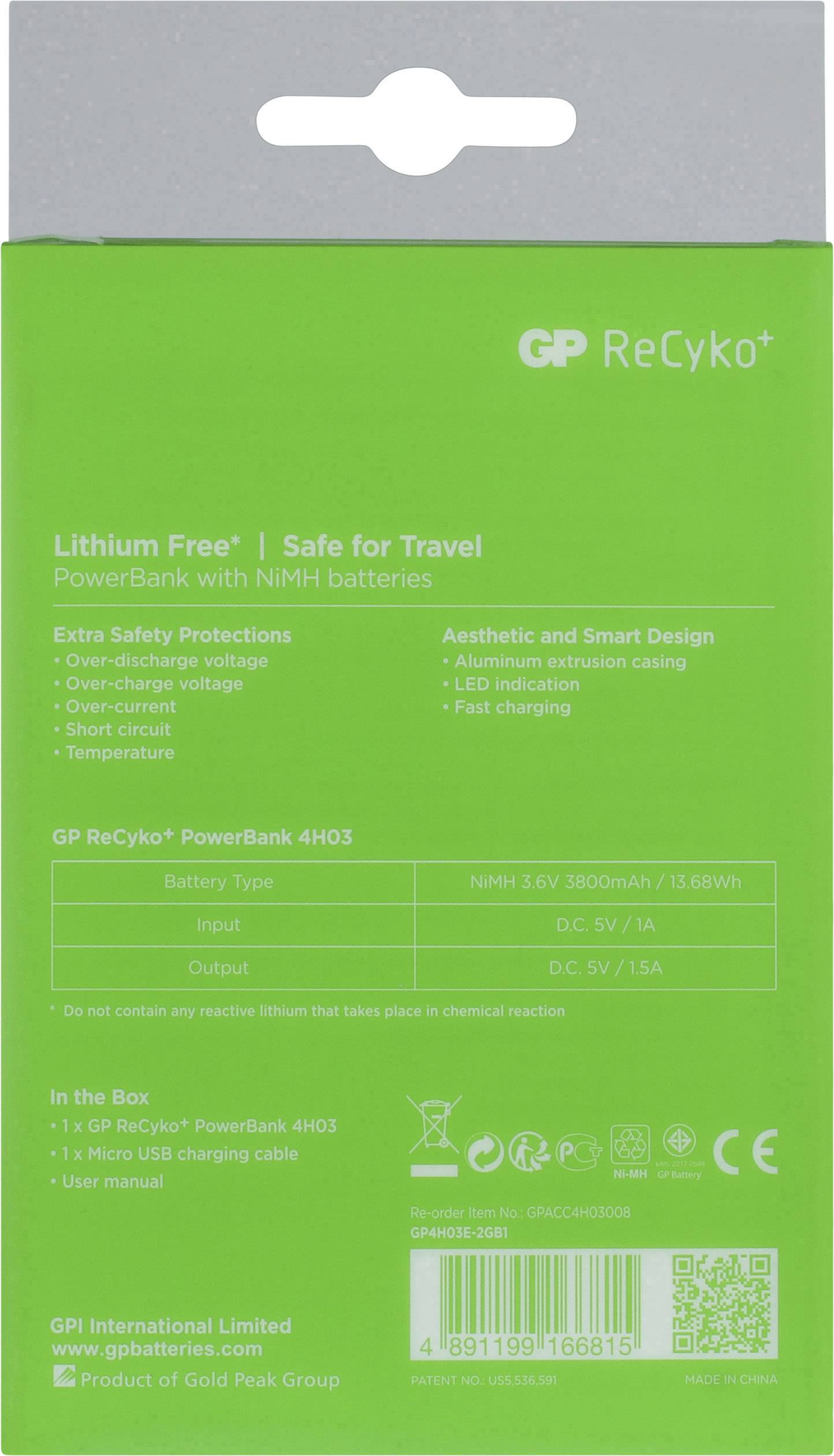GP Travo Safe 4H03 Power bank 3800 mAh NiMH Anthracite-6