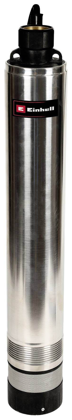 A stainless steel submersible pump with a black upper section and a distinctive label reading 'Einhell'. Ideal for wells.
