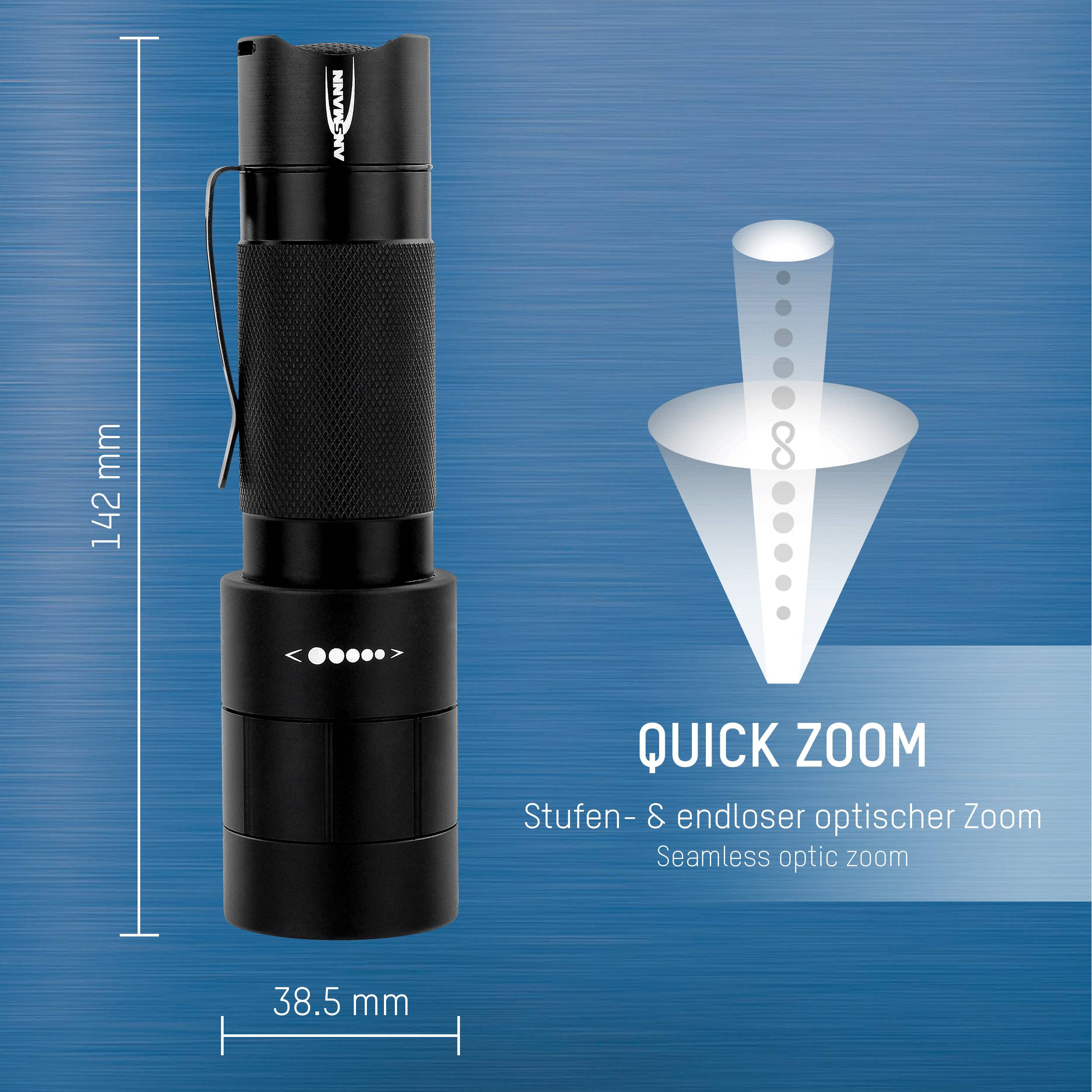 Symbol image for Ansmann M350F 1600-0172 LED (monochrome) Torch Belt clip battery-powered 320 lm 241 g