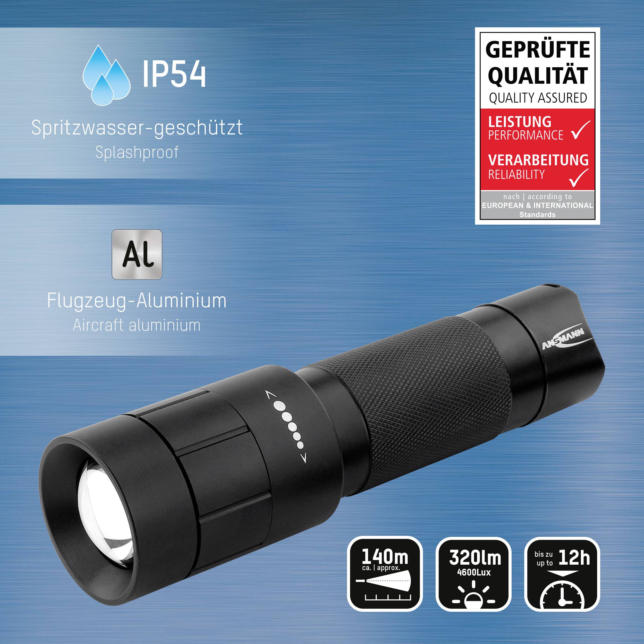 Ansmann M350F 1600-0172 LED (monochrome) Torch Belt clip battery-powered 320 lm 241 g-16