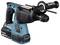 A blue, cordless hammer drill with a black handle and drill bit attachment, suitable for professional construction work.