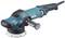 Electric sander with a blue casing and black handle, suitable for wood and metal surfaces, with the brand name 'Makita' clearly visible.