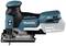 A blue, cordless jigsaw from Makita with an 18V battery. The saw has an ergonomic shape and a black grip surface.