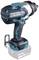 Makita cordless drill, model DTW1002, in black and blue with silver accents. The battery and mounting are visible.