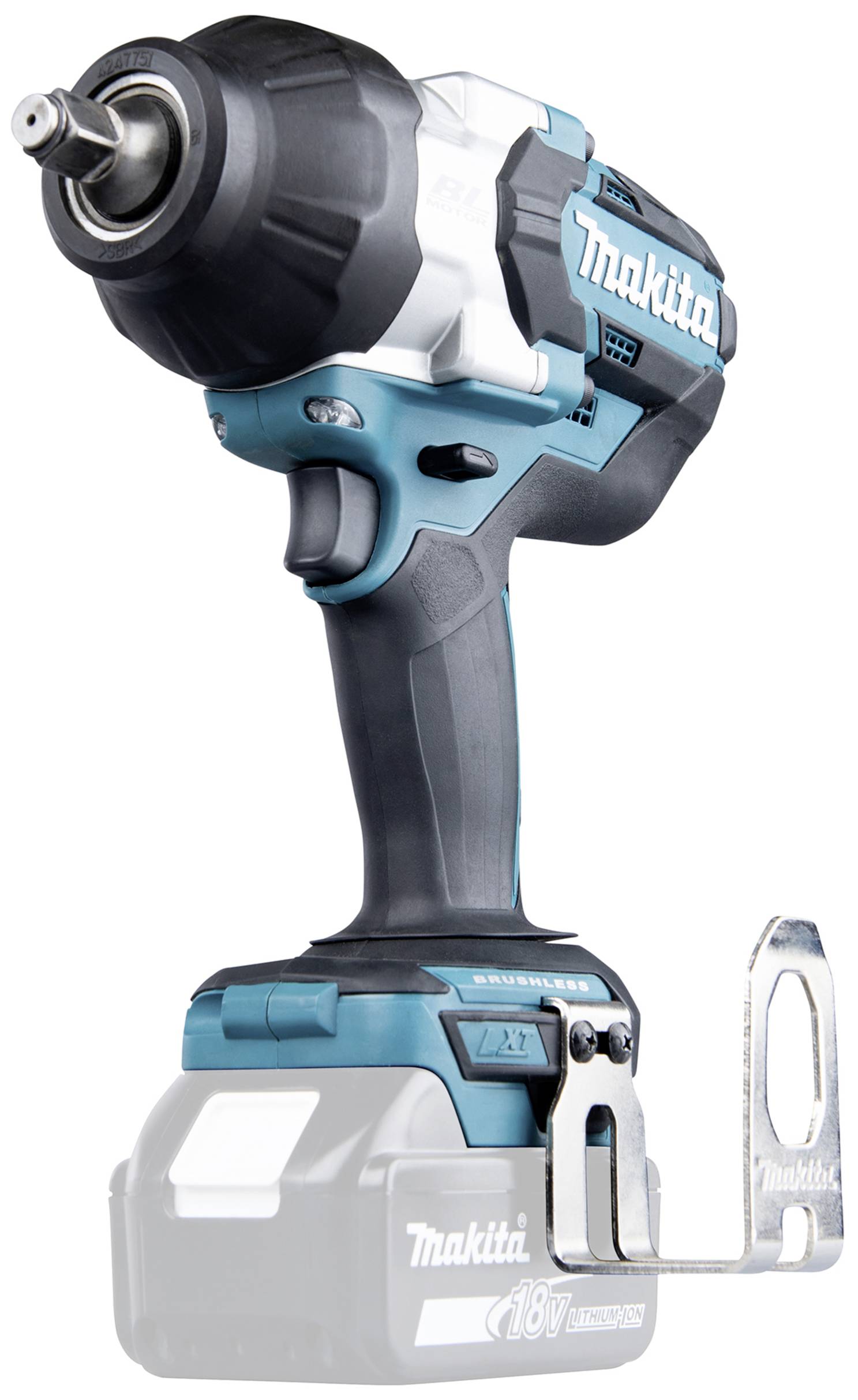 A cordless impact driver with a blue and black casing, suitable for tightening and loosening screws and nuts.