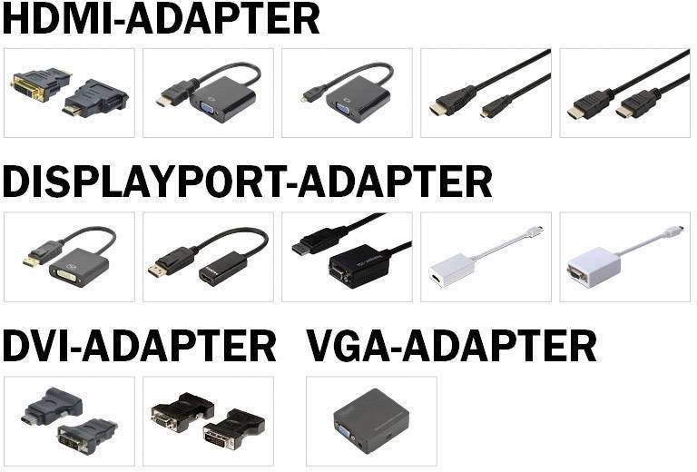 Digitus DA-70463 DVI / DisplayPort / HDMI / Jack / Mini DisplayPort / VGA Adapter [1x DVI plug 19-pin, DVI plug 29-pin, -13