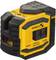 Yellow laser device with black border, marked 'STABILA'. On/Off switch. Model 'LAX300 G' with green laser.