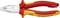 A red and yellow combination pliers with insulated handles and the marking '1000 V'. Suitable for work on electrical cables.