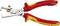 A red and yellow wire stripping pliers with adjustable screw, suitable for cables up to 15 mm. Manufactured in Germany.