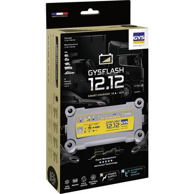 'Battery Charger GYSFLASH 12.12 for 12V Batteries. Suitable for Vehicles; Advanced Technology; French Manufacture.'