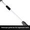 Telescopic guide rail for ergonomic work, black and white, extendable, with handle and locking mechanism.
