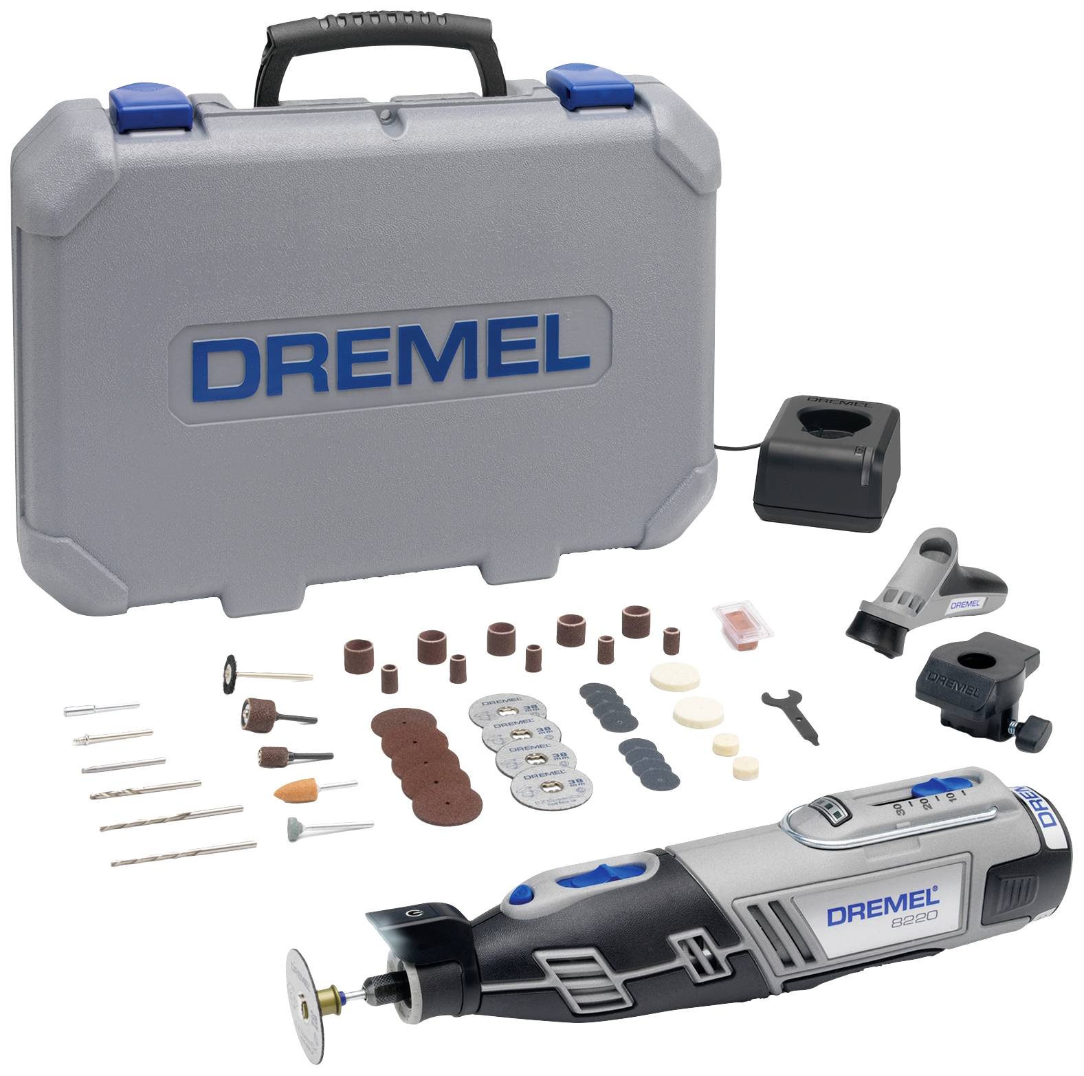 Dremel 8220-2/45 Cordless multifunction tool incl. rechargeables, incl. accessories, incl. case 12 2 Ah
