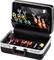 Open toolbox with various screwdrivers and spanners in neatly organised compartments.