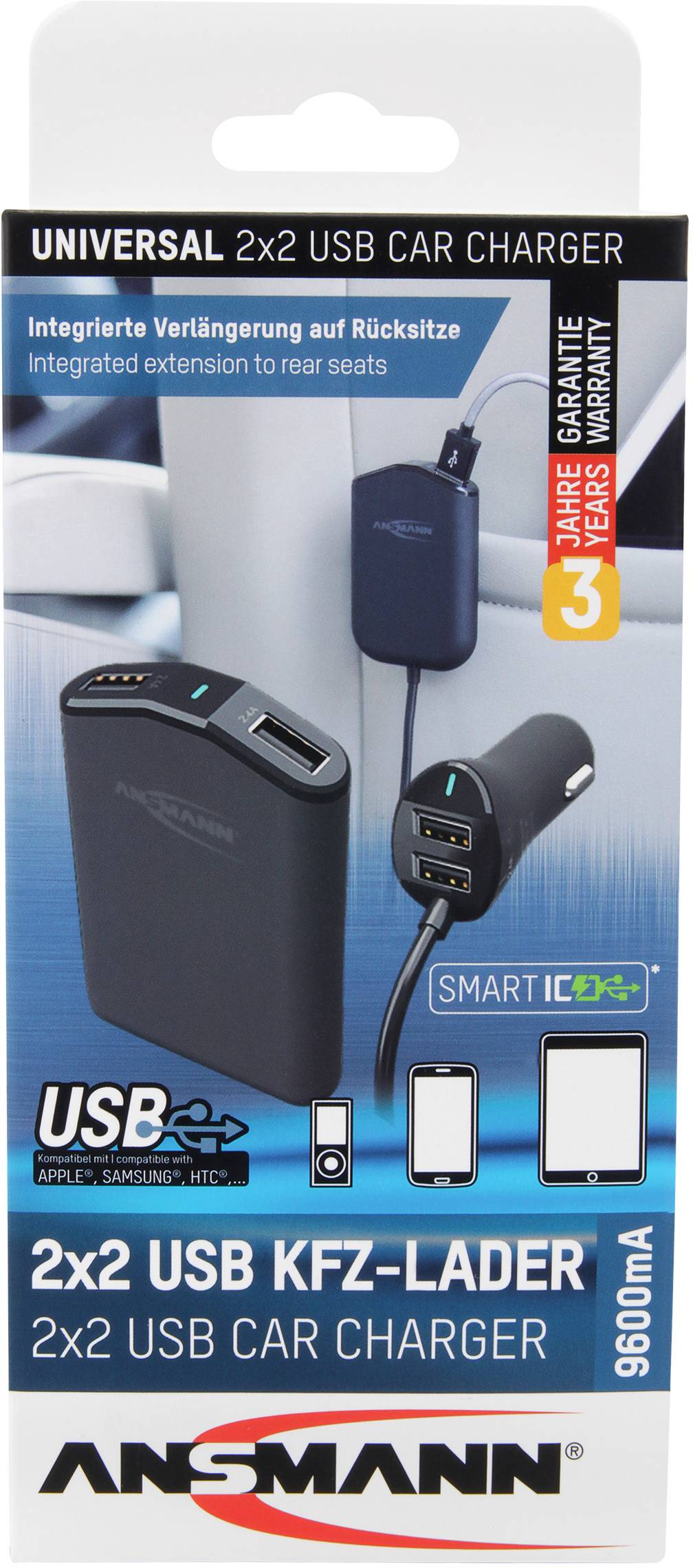 Ansmann In-Car USB charger USB Black Car, HGV-9