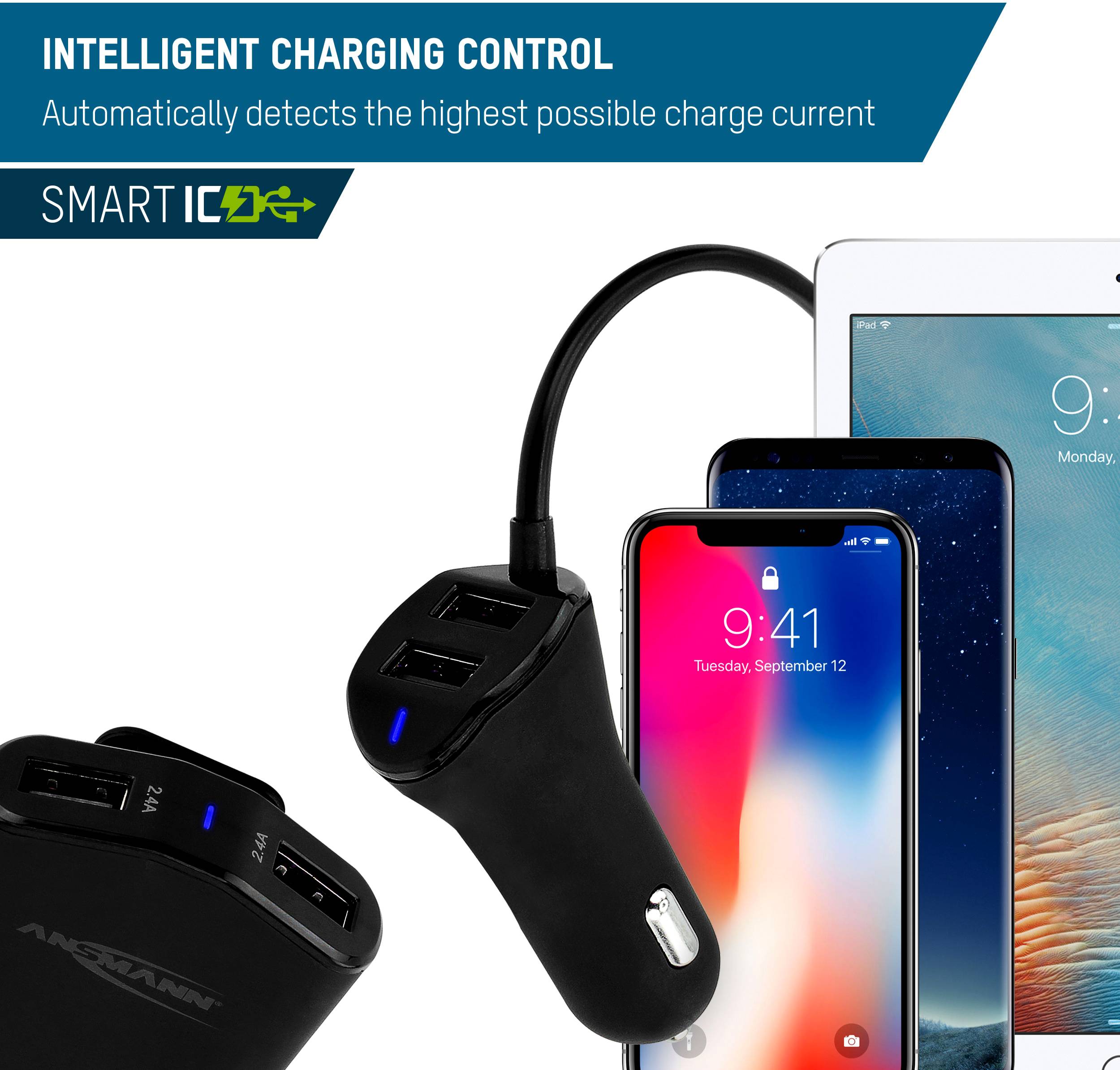 Symbol image for Ansmann In-Car USB charger USB Black Car, HGV