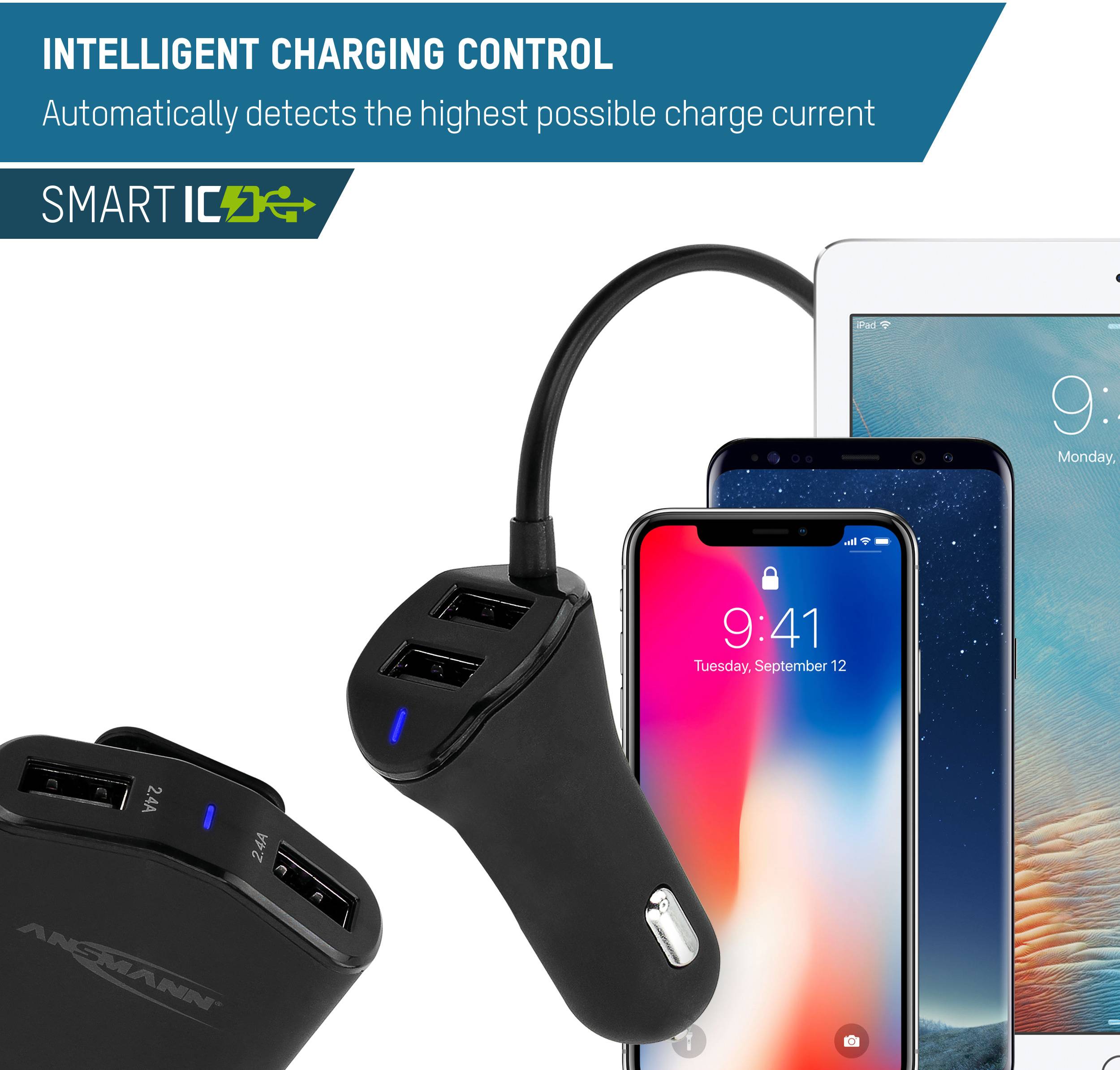 Ansmann In-Car USB charger USB Black Car, HGV-12