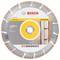 Round Bosch Sanding Disc, Diameter: 230 mm, shown with masonry. Ideal for universal cutting work on masonry.